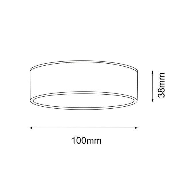 Spot okrągły biały TOTTORI LED 10W biały ciepły wym:3,8x10x10cm IP44 Shilo