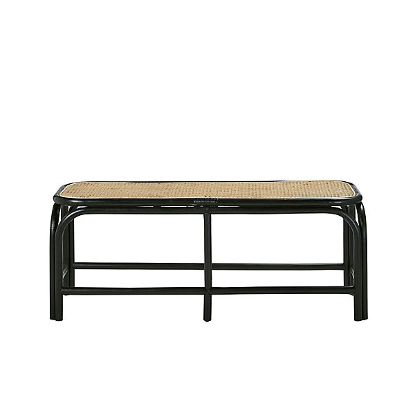 Banc en rotin et cannage 120 cm