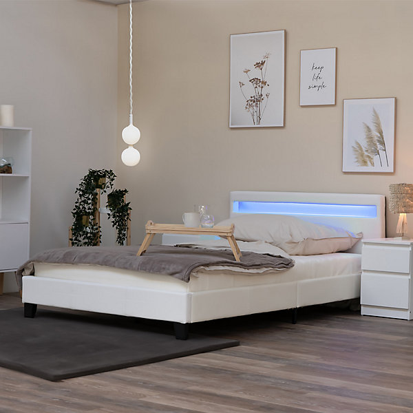 Lit LED ASTRO blanc 140 x 200 cm