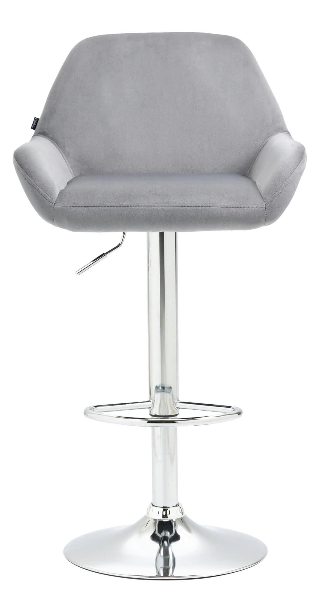 VELOURS - Tabouret de bar velours ajustable pivotant velours Gris
