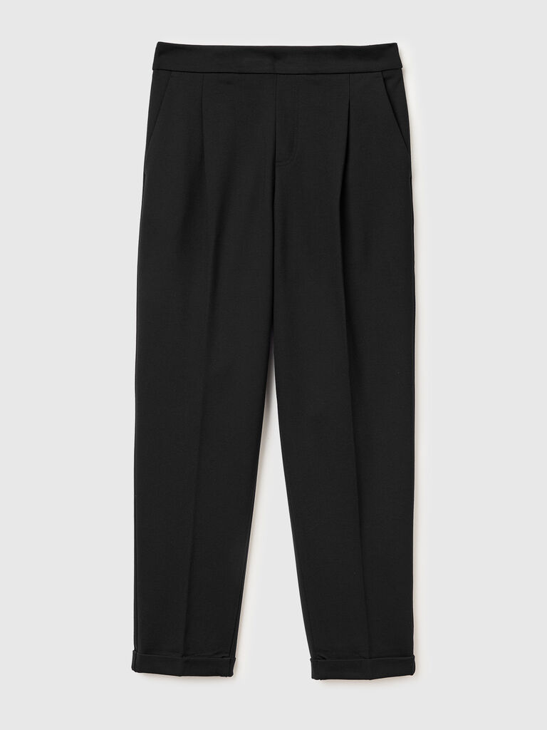 Regular fit trousers with crease