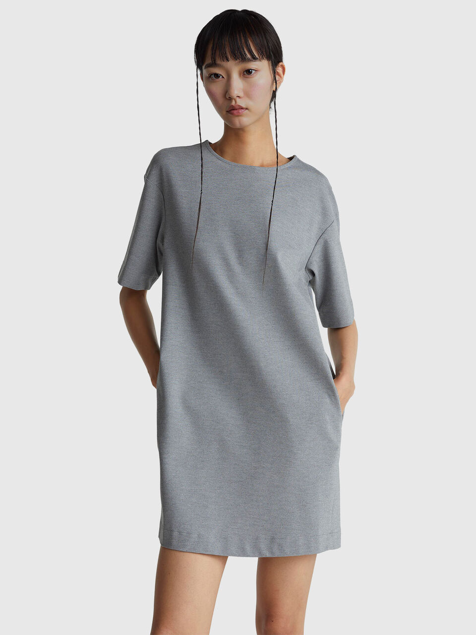 Soft dress in stretch viscose blend