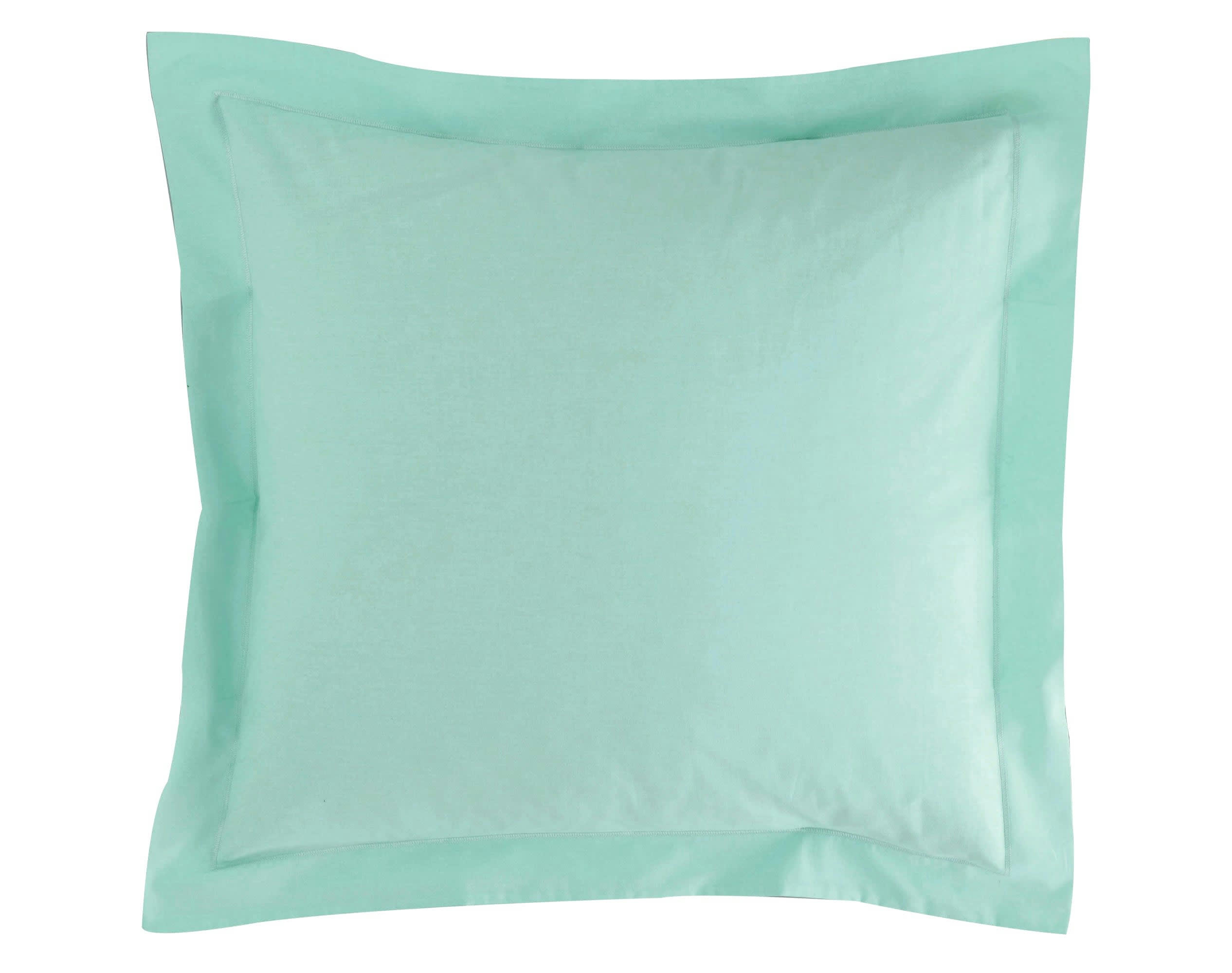 PERCALE - Taie d'oreiller 63x63 en percale de coton vert céladon