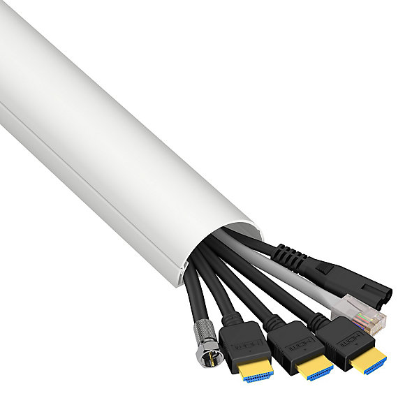 Kit moulure semi-circulaire D-Line 50 x 25 mm blanc