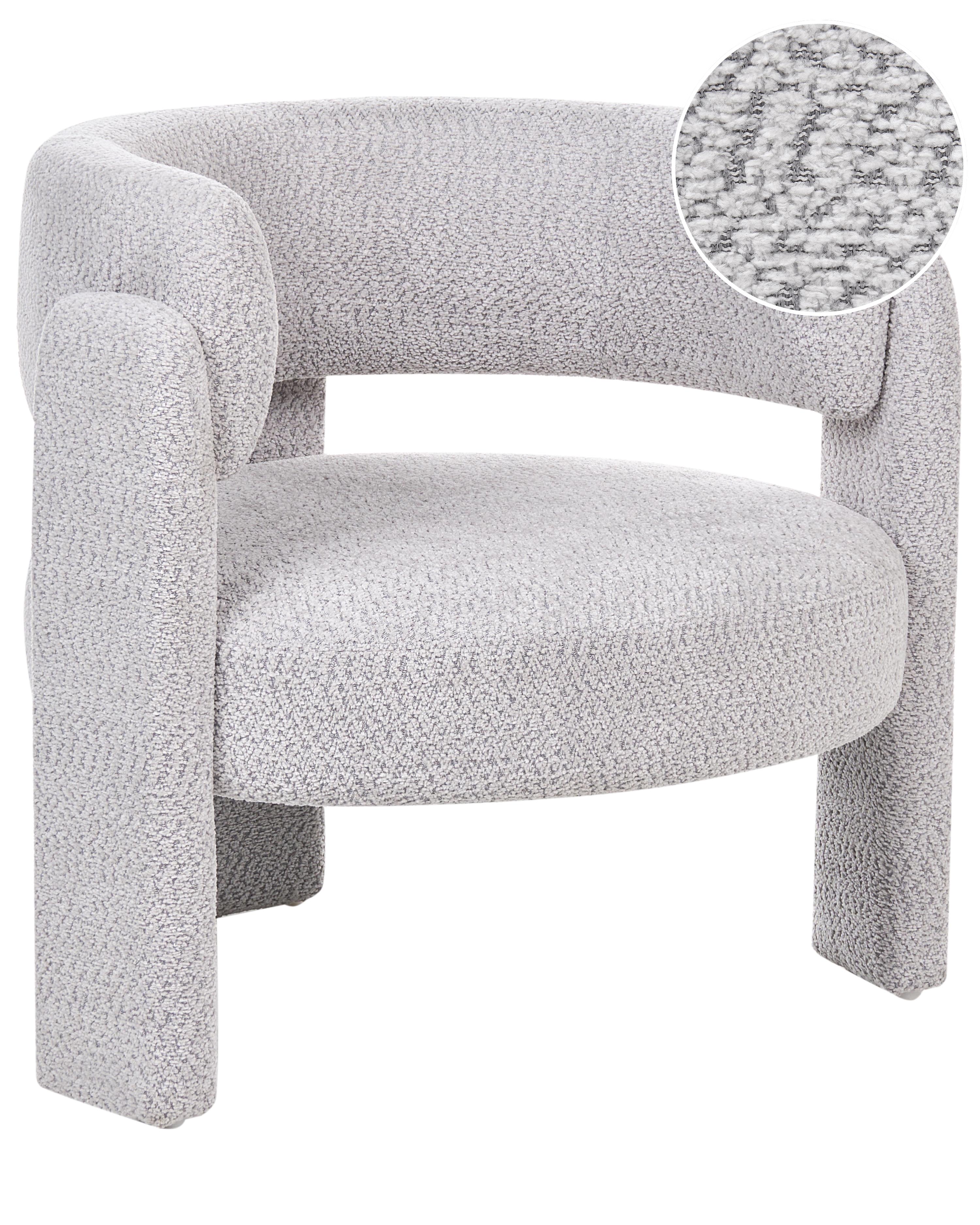 Armchair BUREA Chenille Light Grey