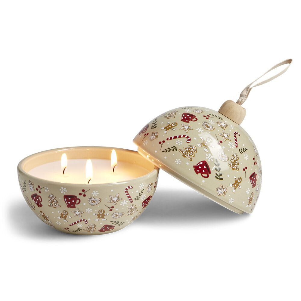 Bougie bonbonnière de No&euml;l senteur vanille