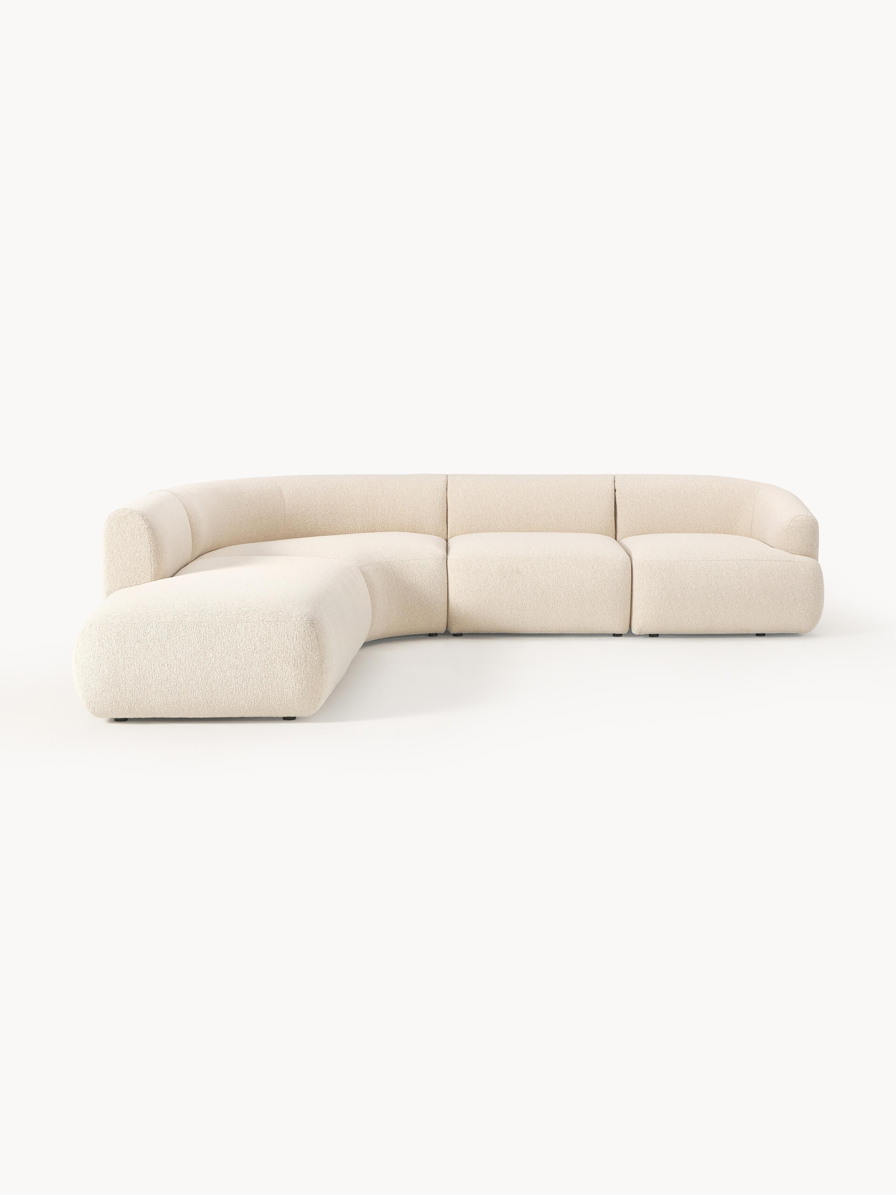 Modulares Bouclé-Ecksofa Sofia (4-Sitzer)