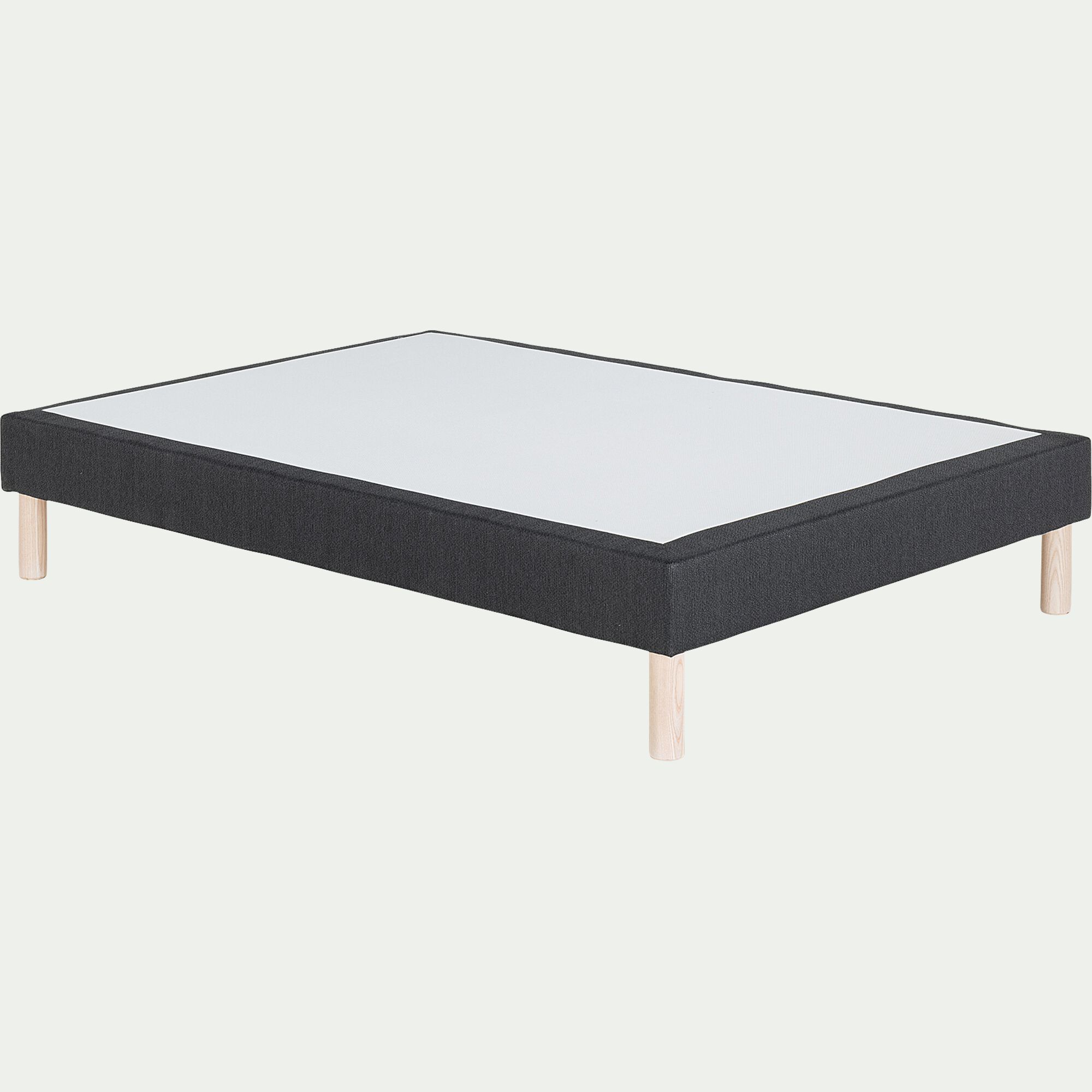 REDON - Sommier tapissier 140x190cm - gris anthracite