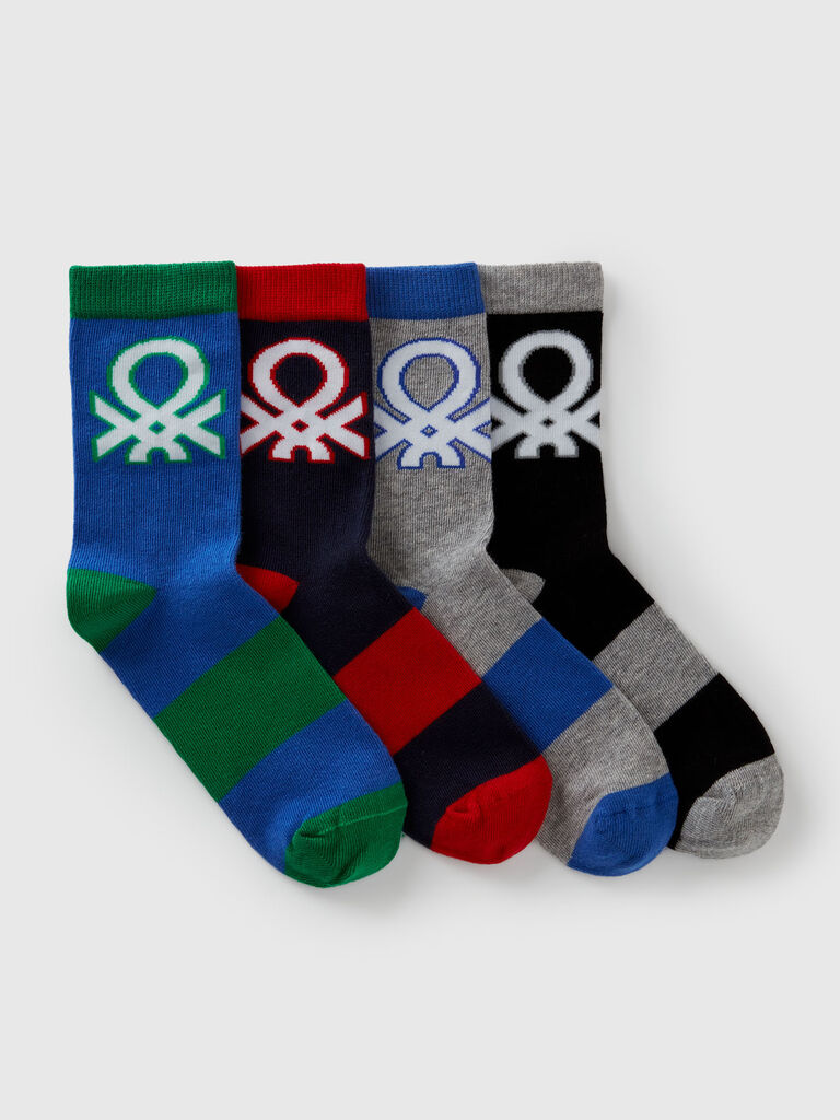 Four pairs of patterned socks