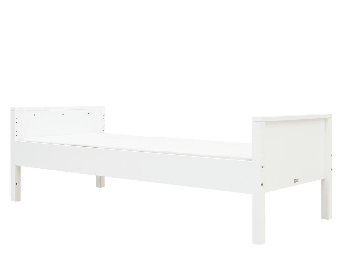 COMBIFLEX - Lit de base 90x200 en MDF et hêtre blanc