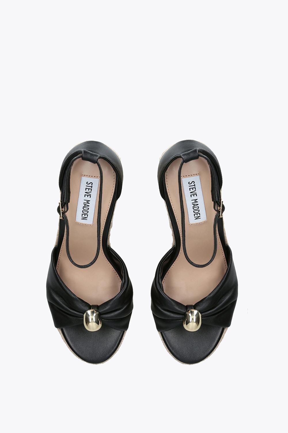 STEVE MADDEN Taliya Black' Leather Sandals