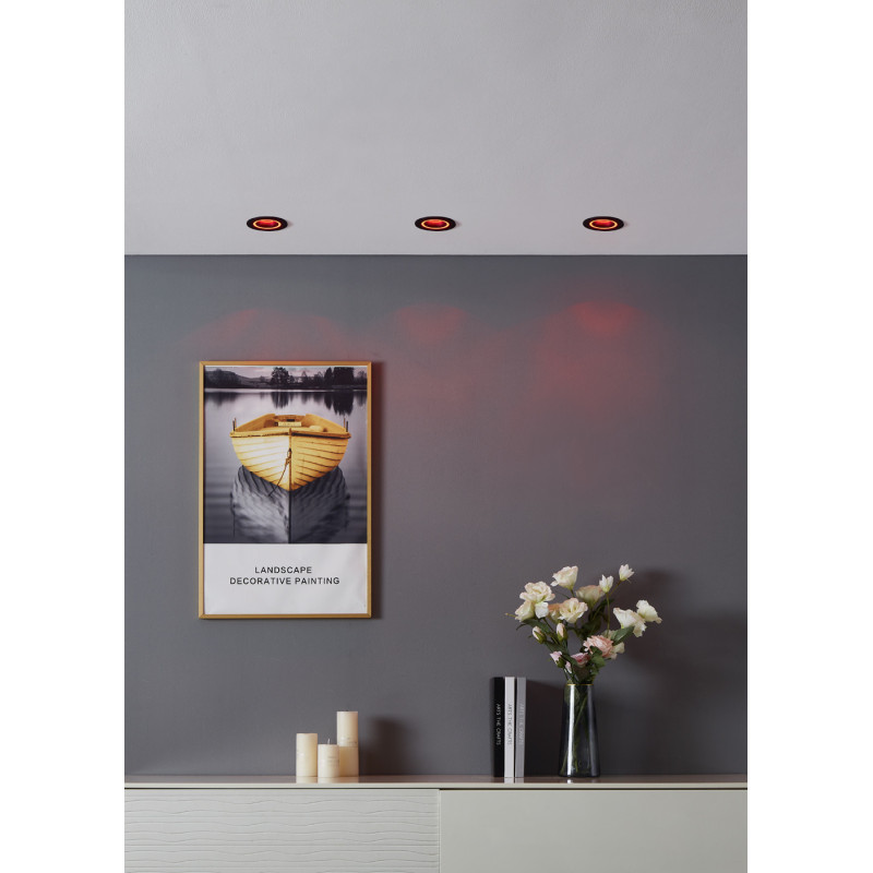 Spot encastrable LED Carosso rond noir connecté RGB IP20 345 lm 4,7 W EGLO