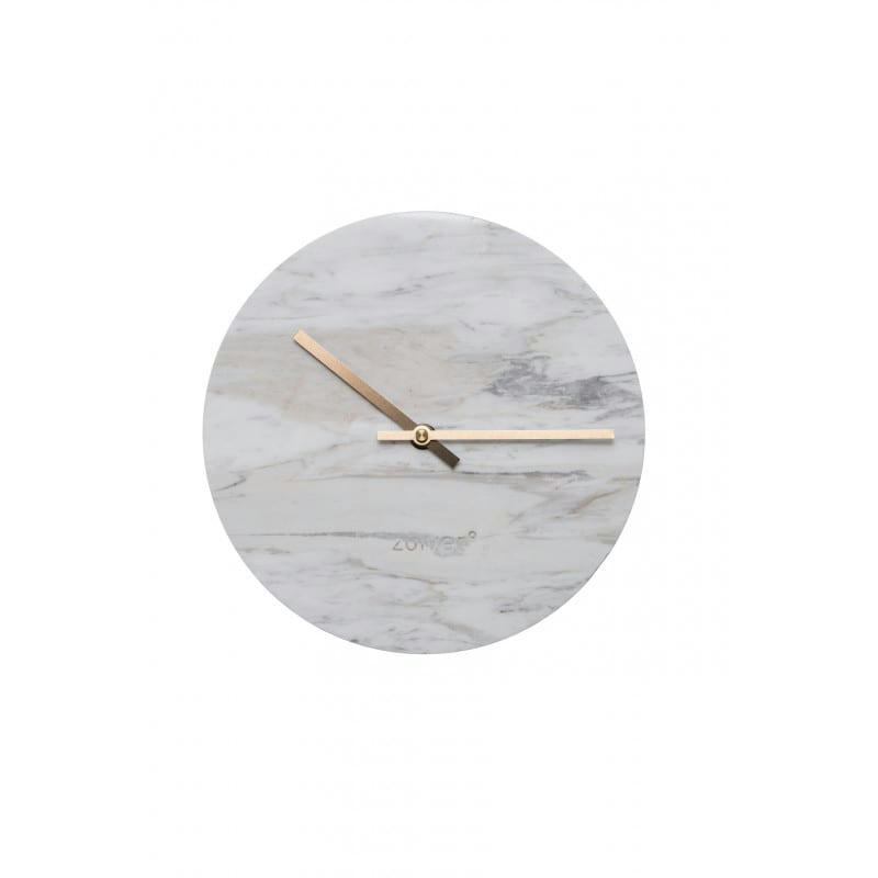 MARBRE TIME - Horloge en marbre blanc