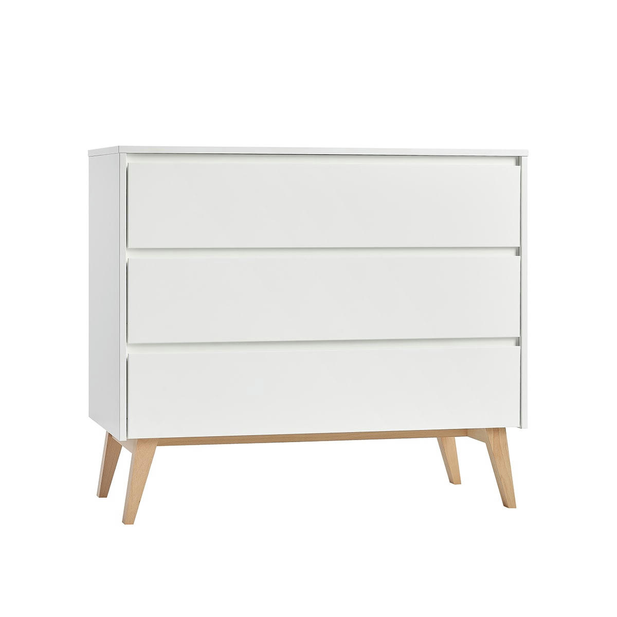 SWING - Commode 3 tiroirs blanc naturel