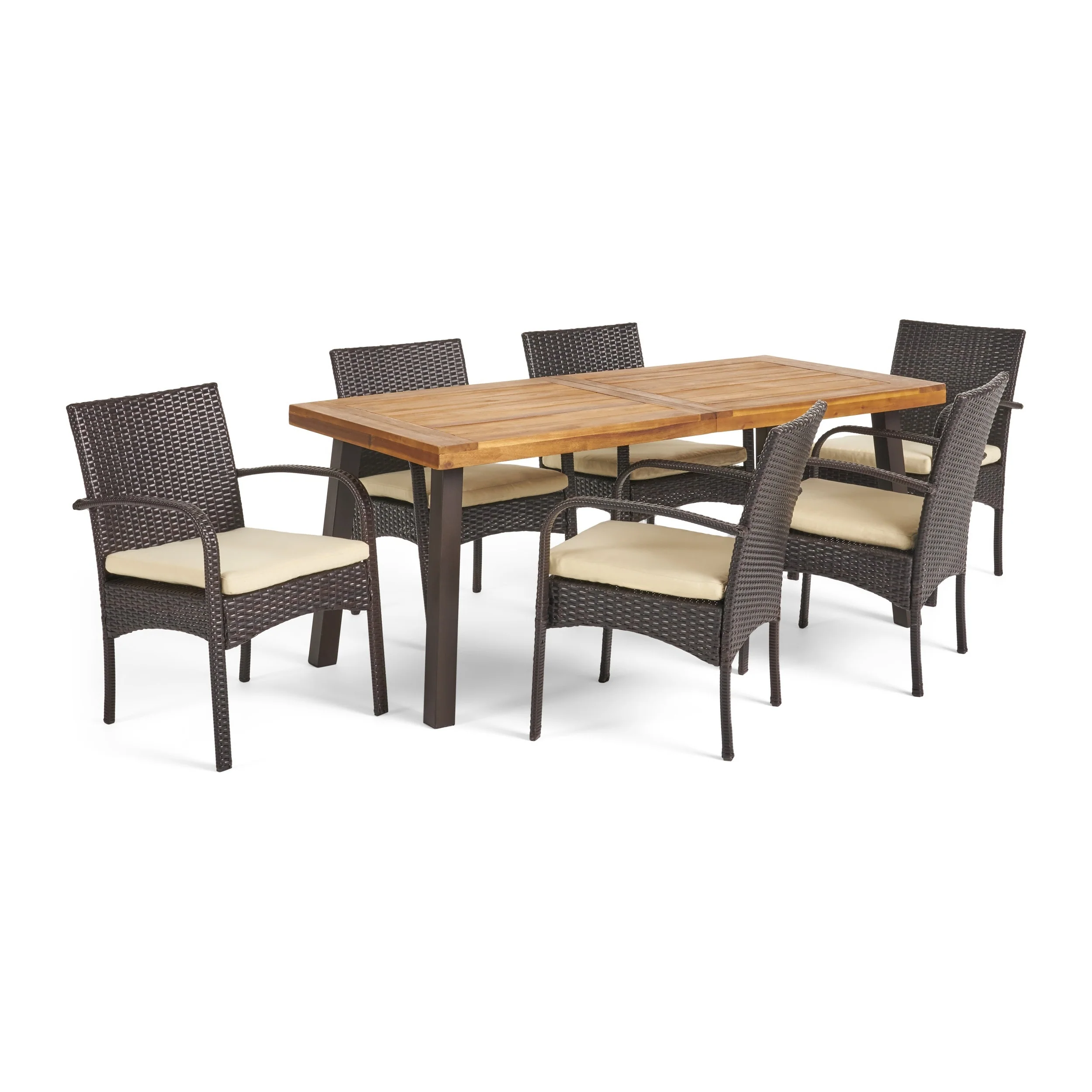 Bavaro 7-piece Acacia Outdoor Dining Set by Christopher Knight Home