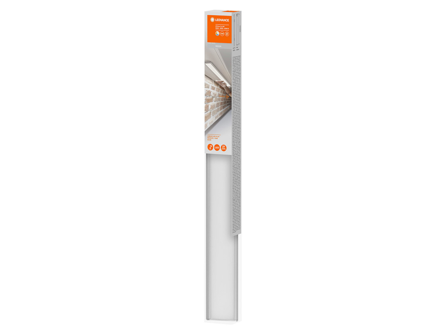 Oprawa techniczna Linear LED 40 cm aluminiowabiała