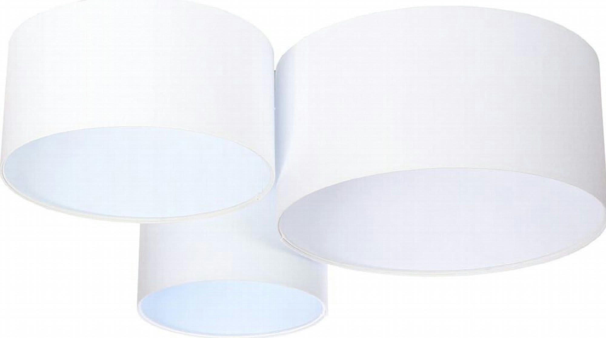 TRIO - Plafonnier Tissu Blanc