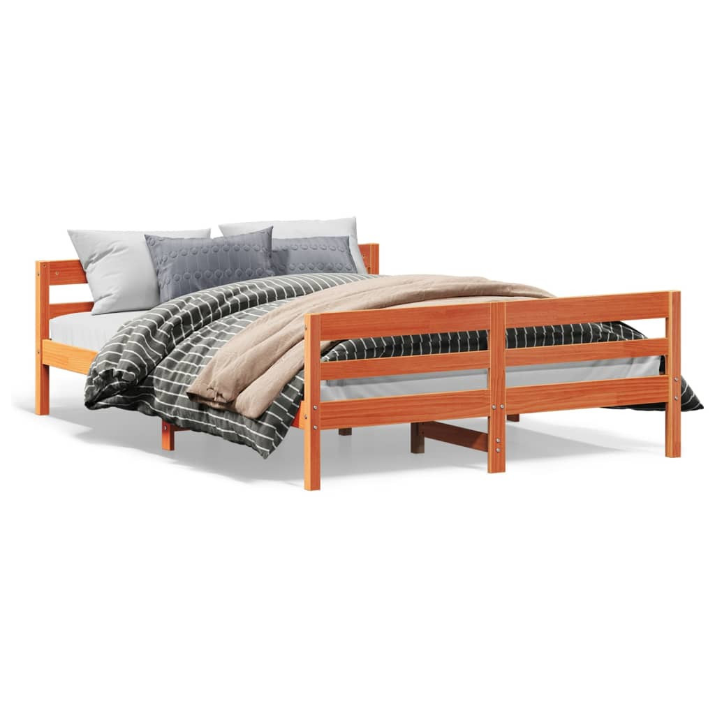 Łóżko Drewniane Rama Łóżka Sofa Brązowe Do Sypialni Pokoju 120x200 cm