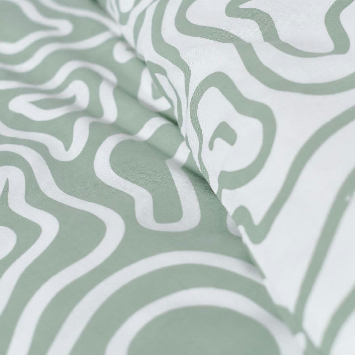 - Parure de lit en Coton Vert 240x220 cm