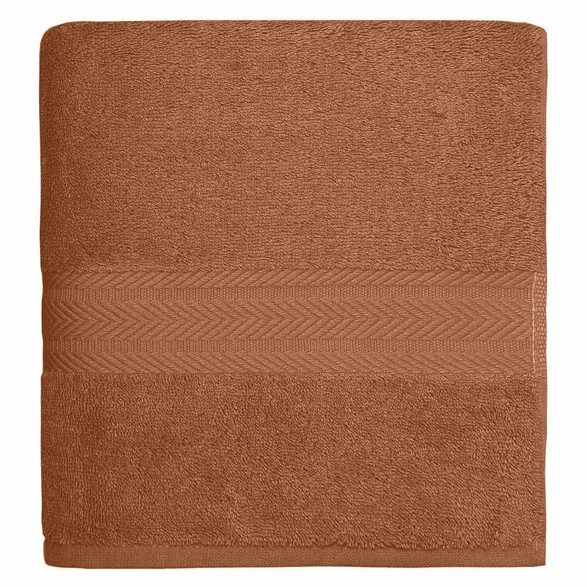LUXURY - Drap de bain 550gr/m²  brique 70x140 cm