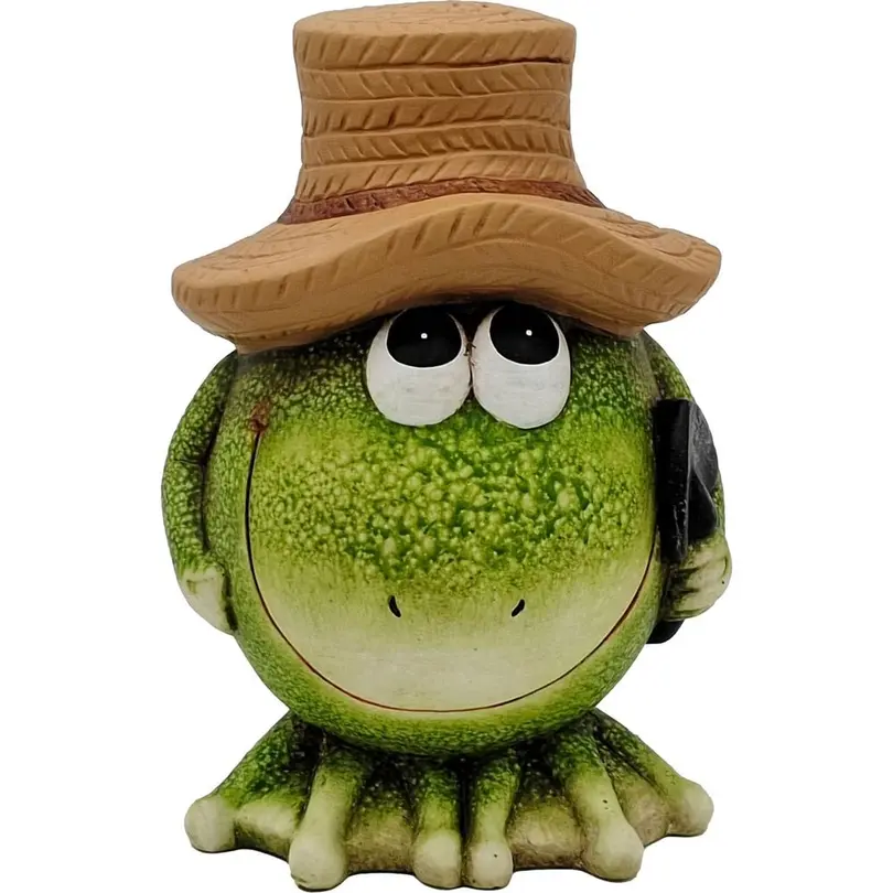 Figur Deko Frosch mit Hut