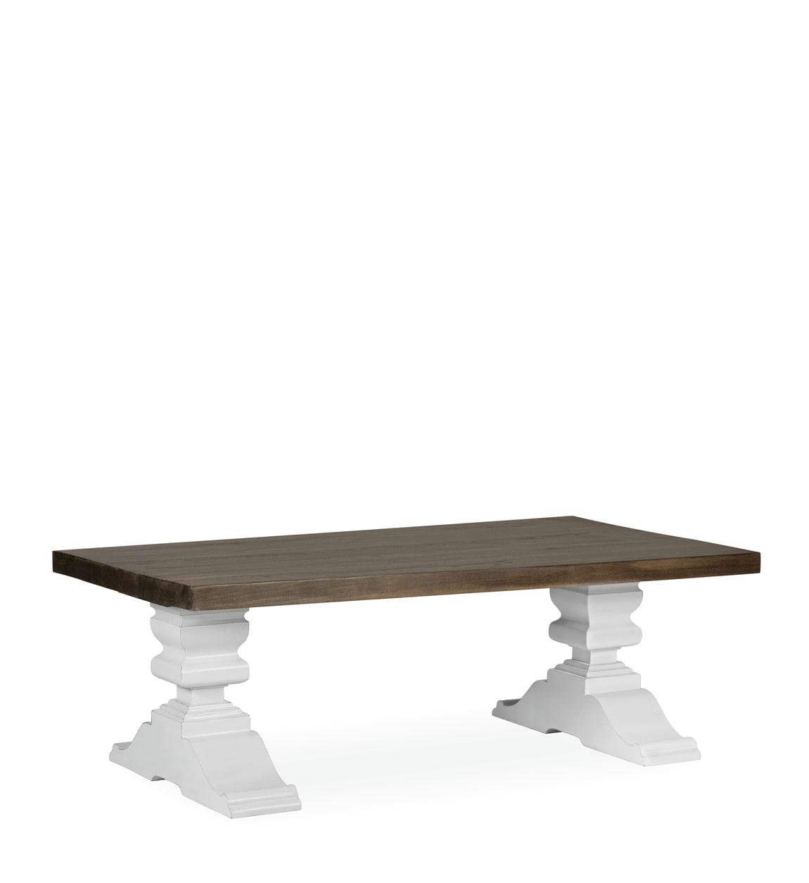 EVEREST - Table basse en bois marron et blanc L 130 cm