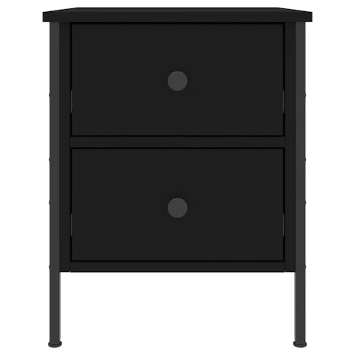 NNEVL Bedside Cabinet Black 40x42x50 cm Engineered Wood