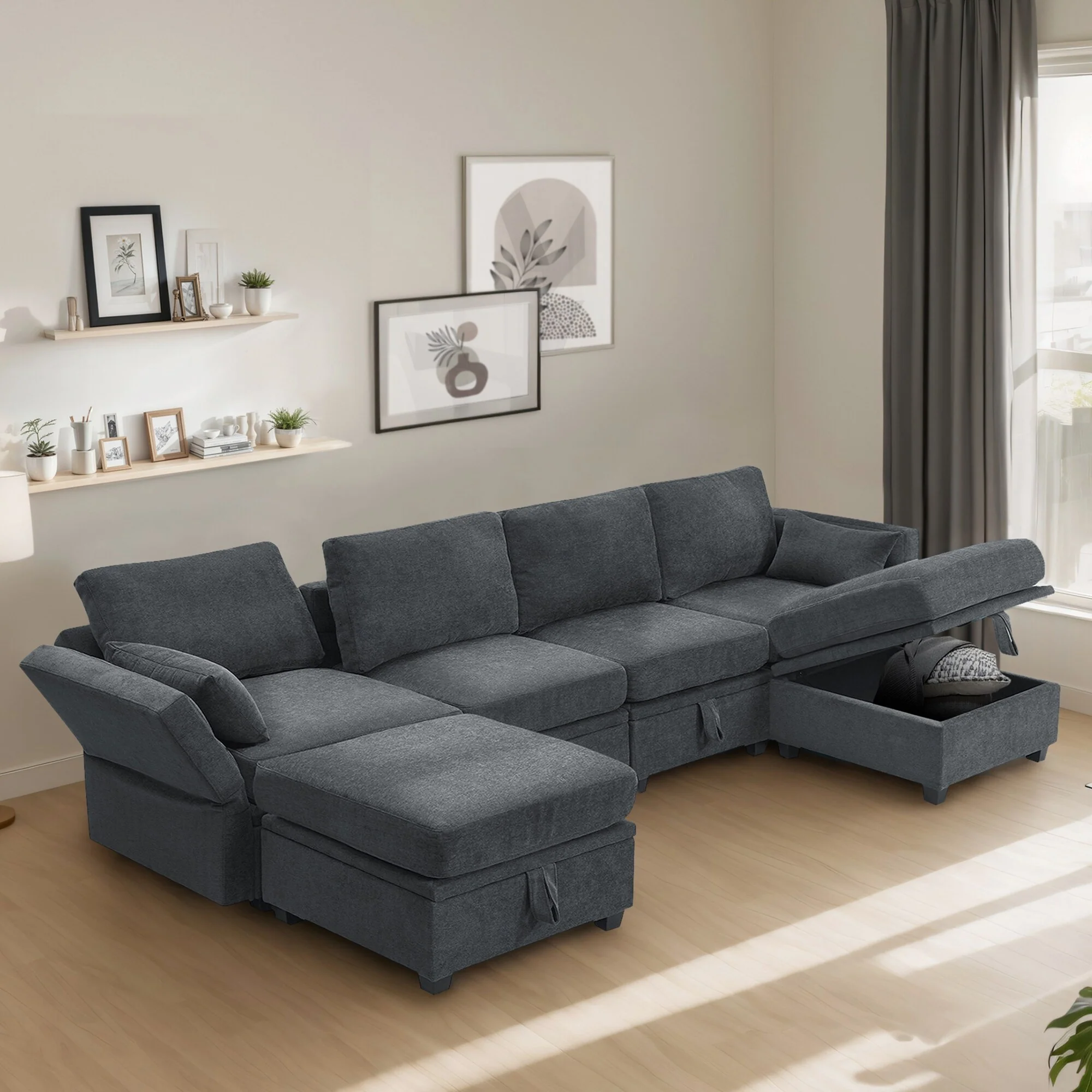 109 U-Shaped 6-Seater Modular Sofa