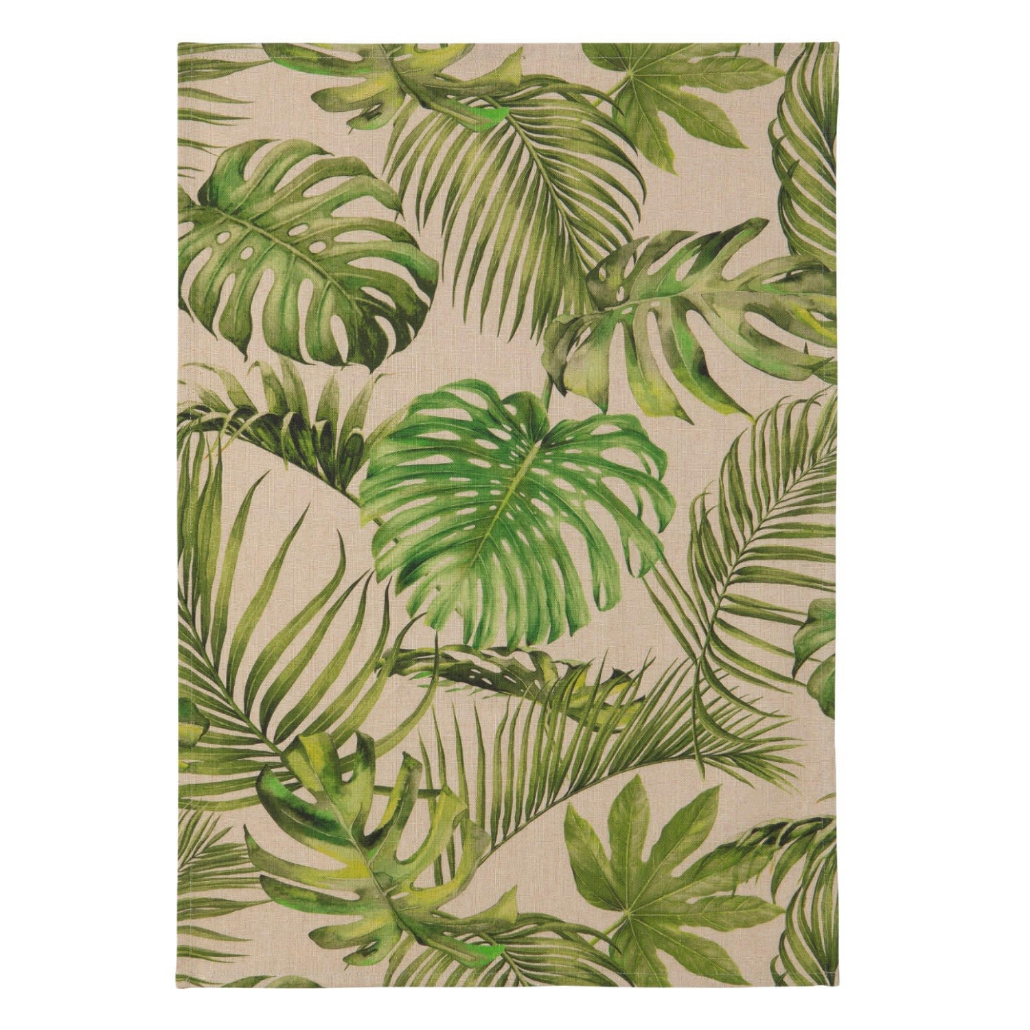 EXOTIQUE - Torchon jungle en lin 50x75
