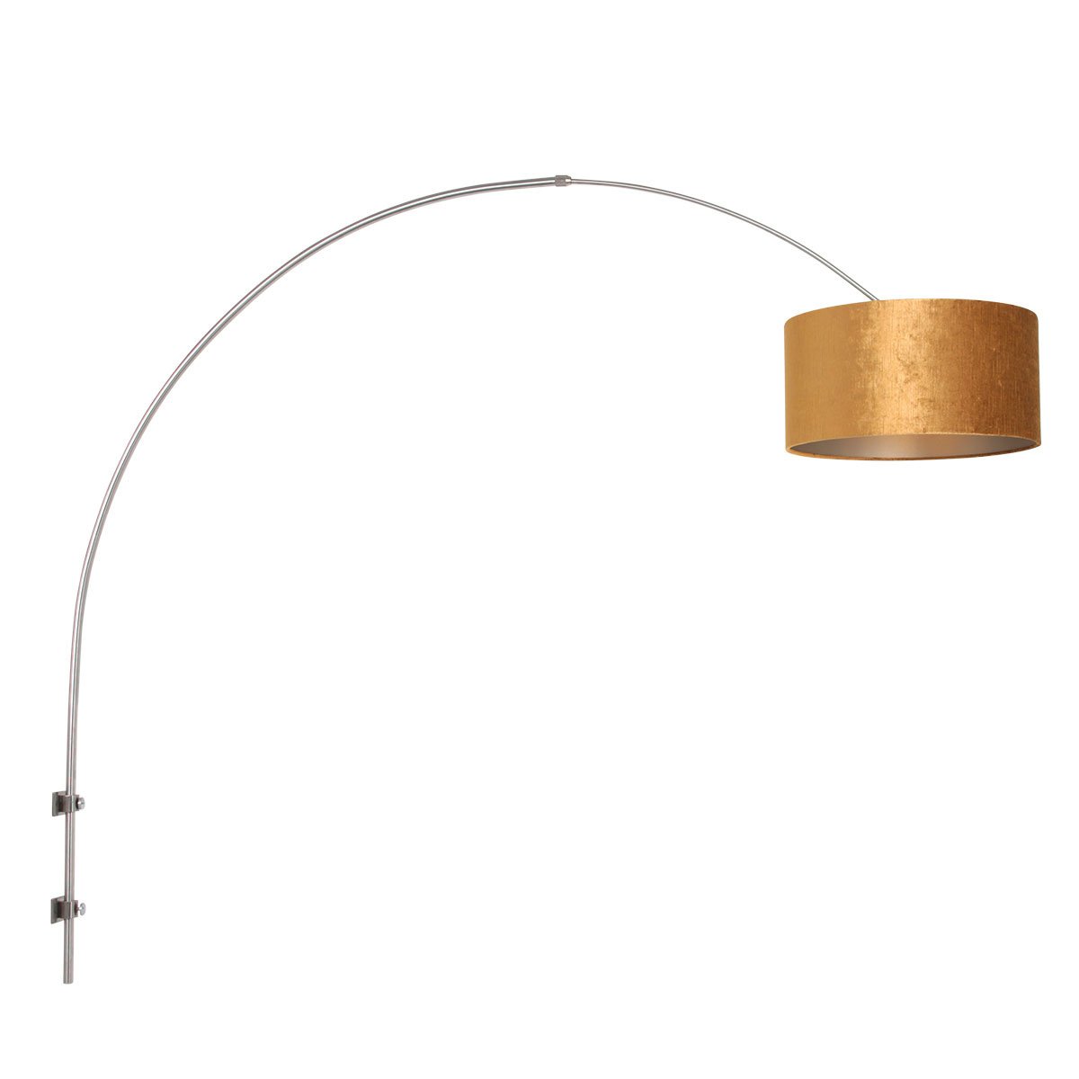 Steinhauer wandlamp Sparkled - 1 lichts - 175x 145 cm - mat chroom goud