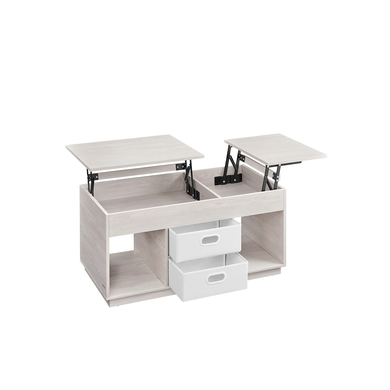 Table basse avec 2 tiroirs et compartiments cachés