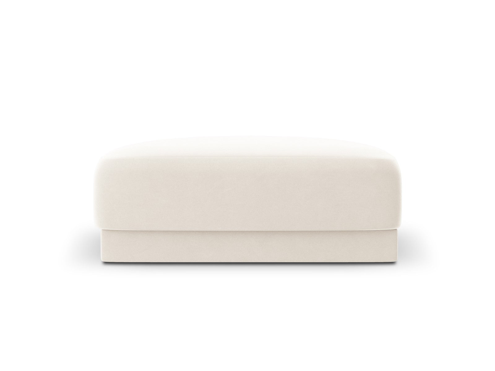 Micadoni Poef Miley flueel, lichtbeige - 90x90x40cm