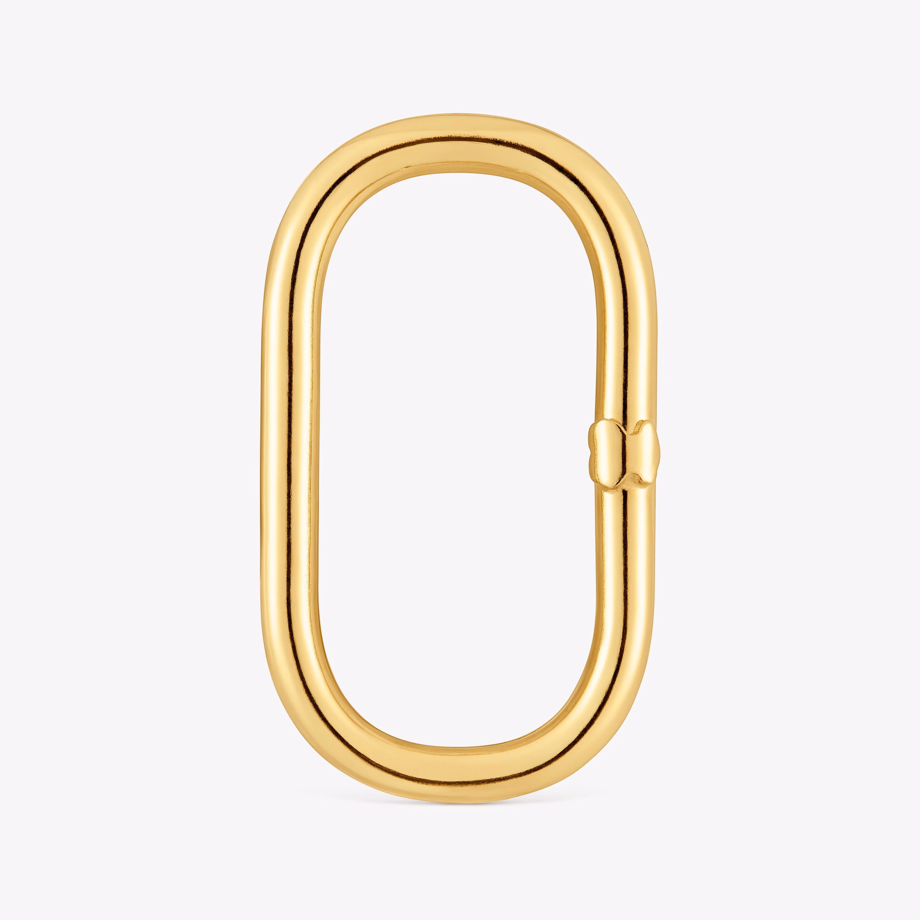 Anilla extra grande con baño de oro 18 kt sobre plata Hold Oval