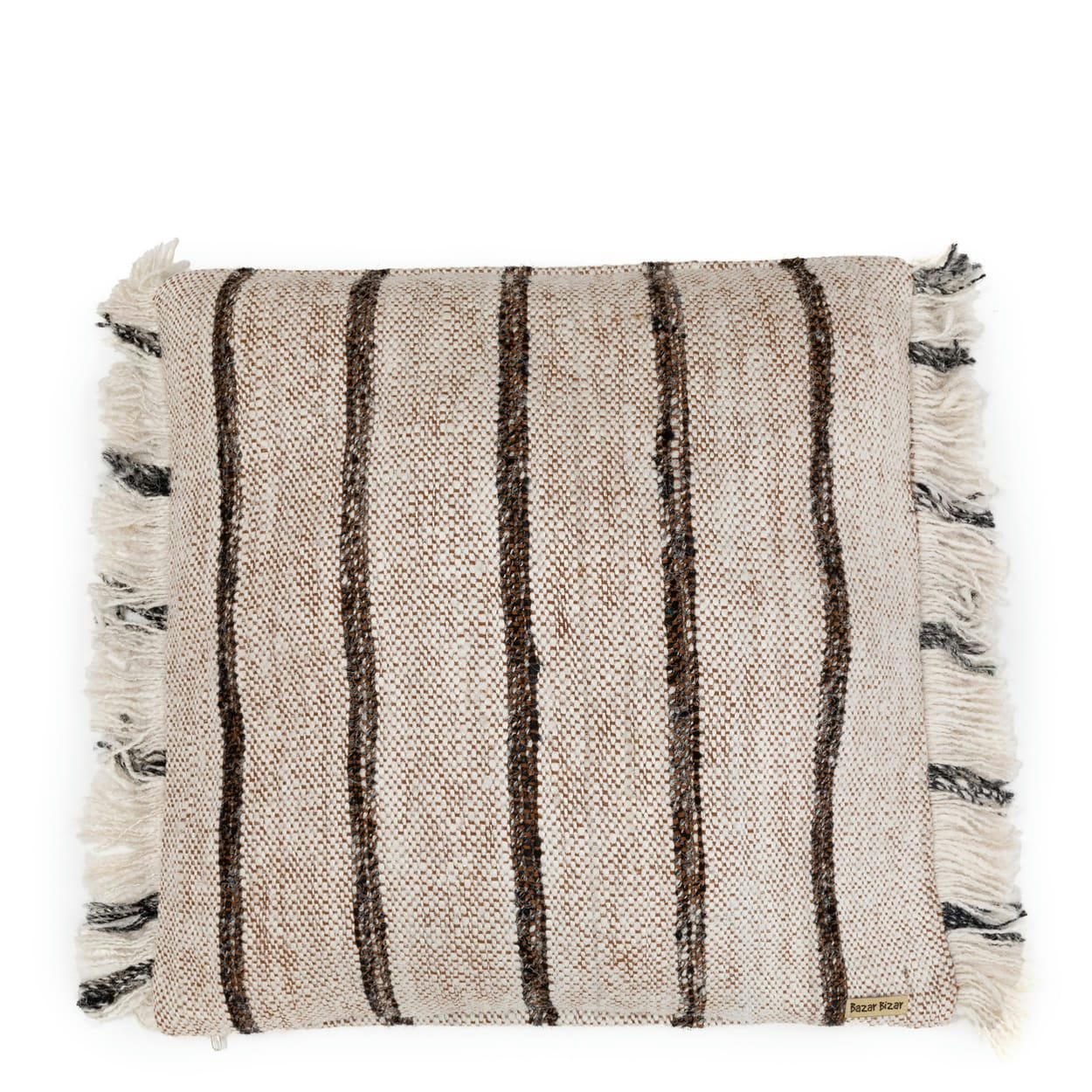 GEE - Coussin en coton blanc noir 60x60