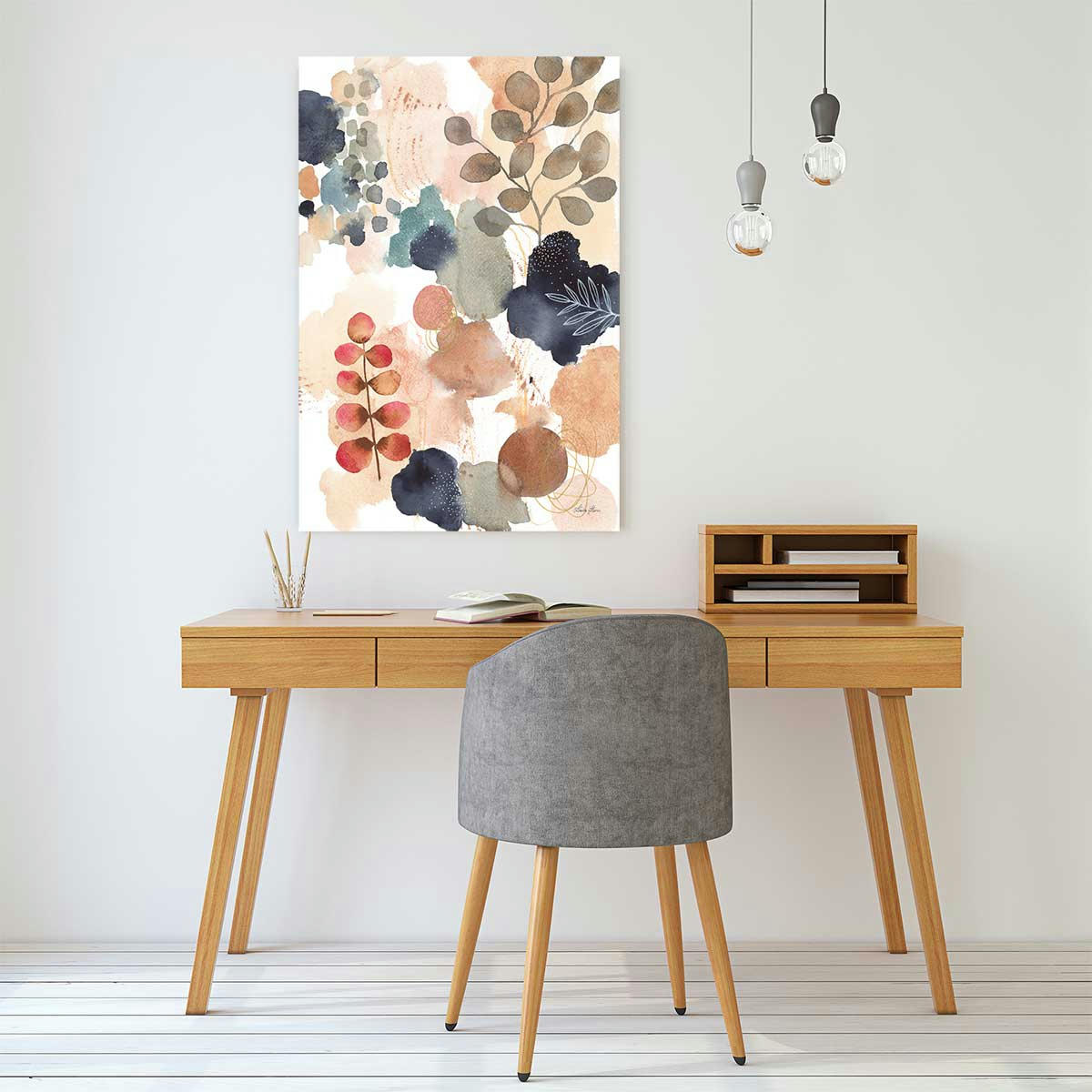 - Tableau fleurs Nature et sérénité imprimé sur toile 60x90cm