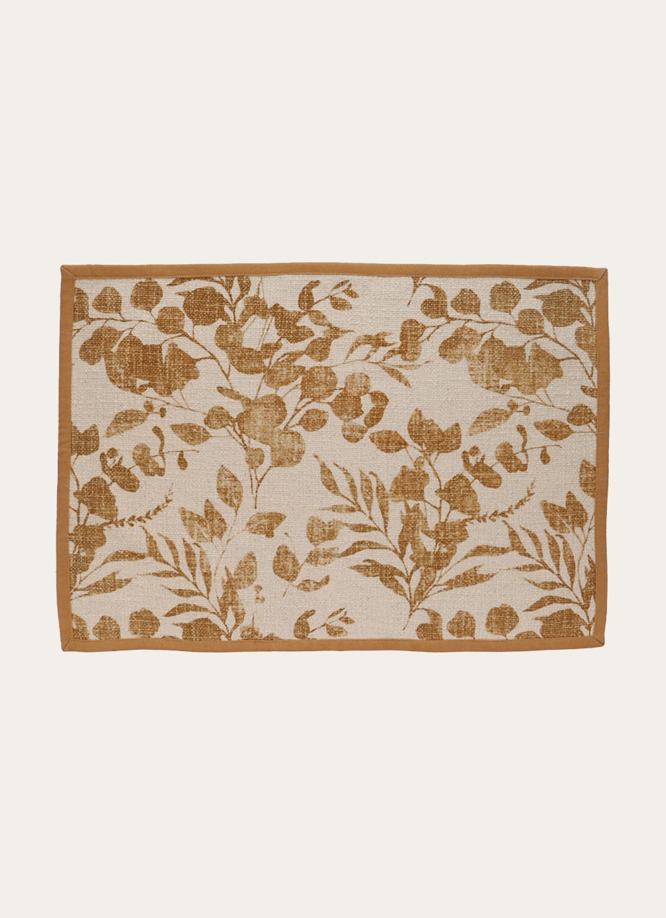 SET DE TABLE FEUILLES AQUARELLÉES BEIGE
