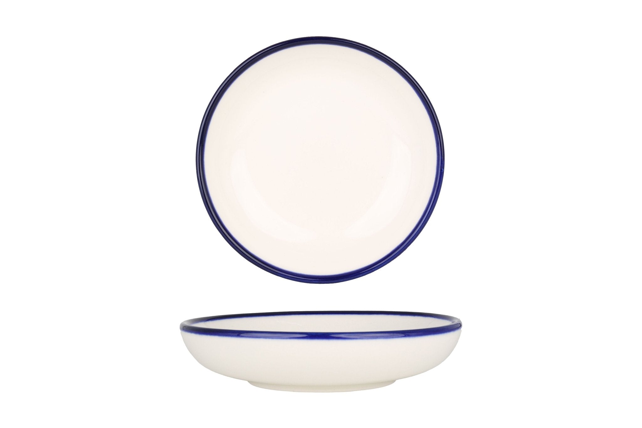 Rinart Serveerschaal - Blue Edge - Porselein - 13 cm - set van 2
