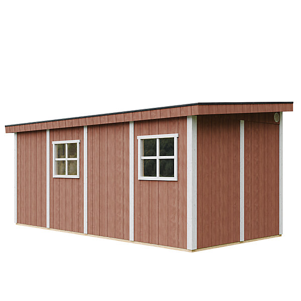 Abri de Jardin Qualité Premium 11,47 m² - H231x248x530 cm - Sans plancher eparoi latérale M940B-REDWOOD RED - Timbela
