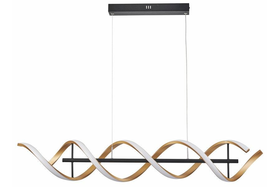 Lampa wisząca Abrax czarno-złota LED 1x40W Odcienie bieli 3200lm Reality