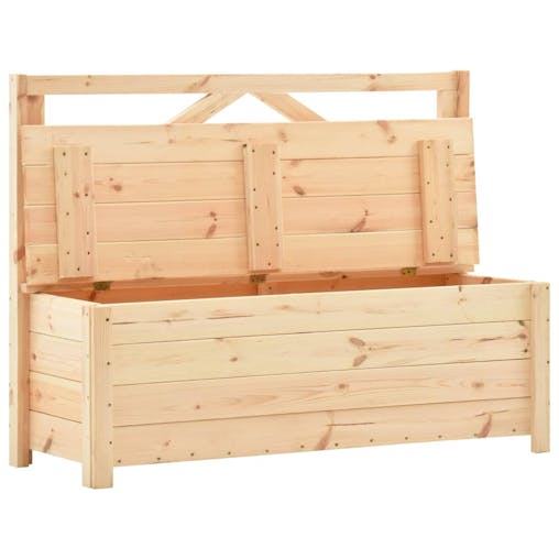 NNEVL Storage Bench 120 cm Solid Pine Wood