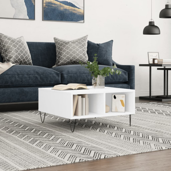 Stolik Kawowy Ława Stół Biały 60x60x30 Do Salonu Do Pokoju