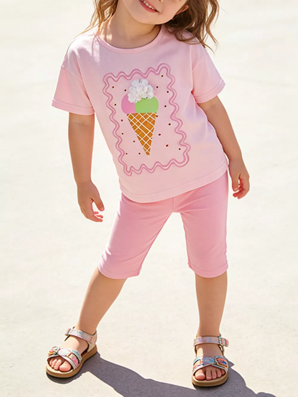Children's Ice Cream T-Shirt & Capri Set