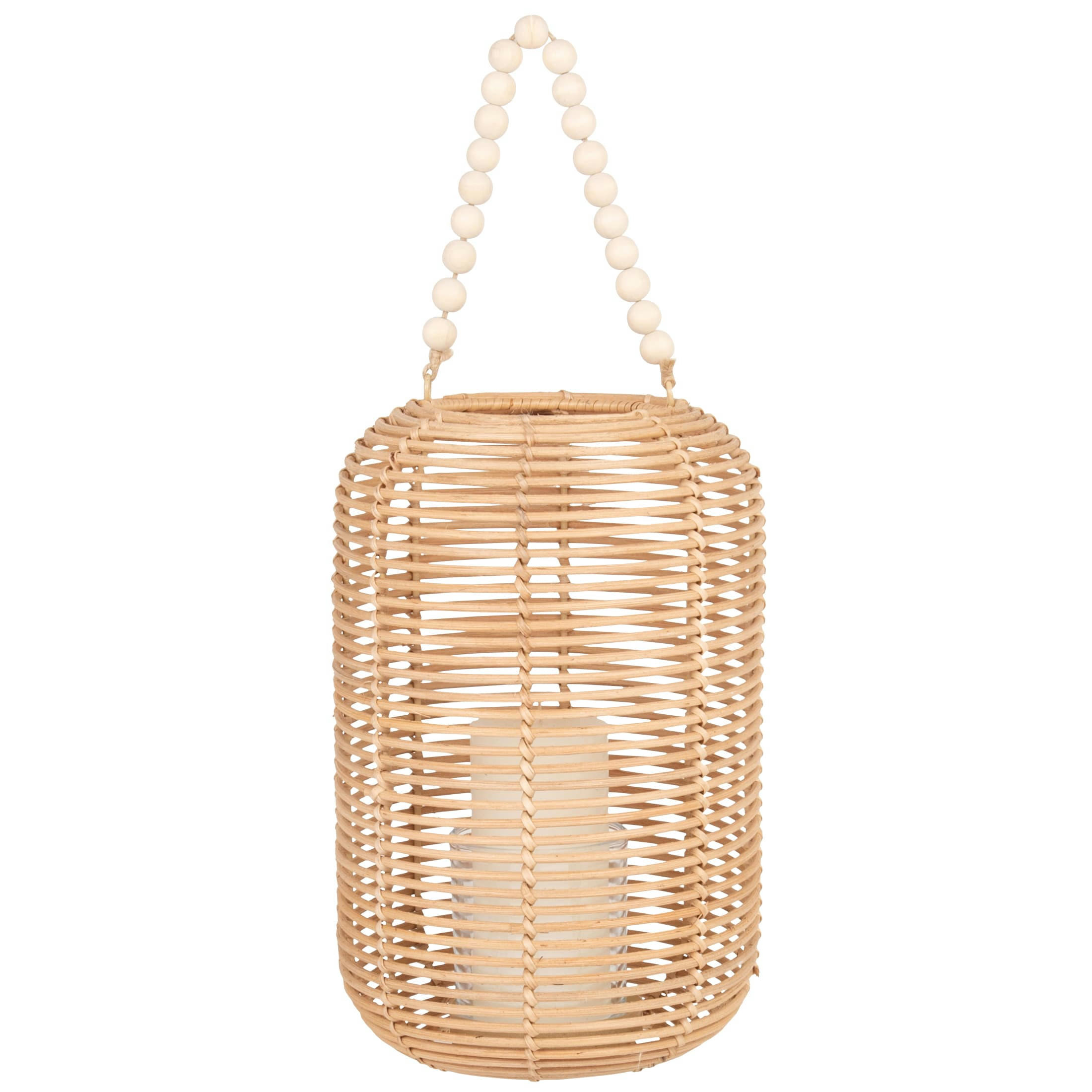 - Lanterne à anse en rotin