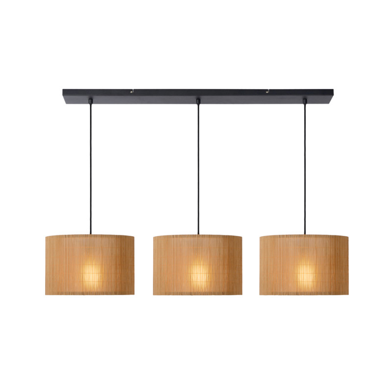 Suspension Magius bois clair E27 3 x 40 W LUCIDE