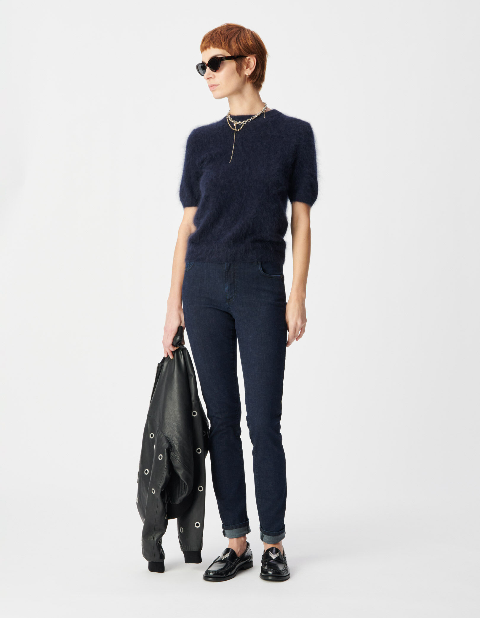 Jean slim brut taille haute Roxanne Femme