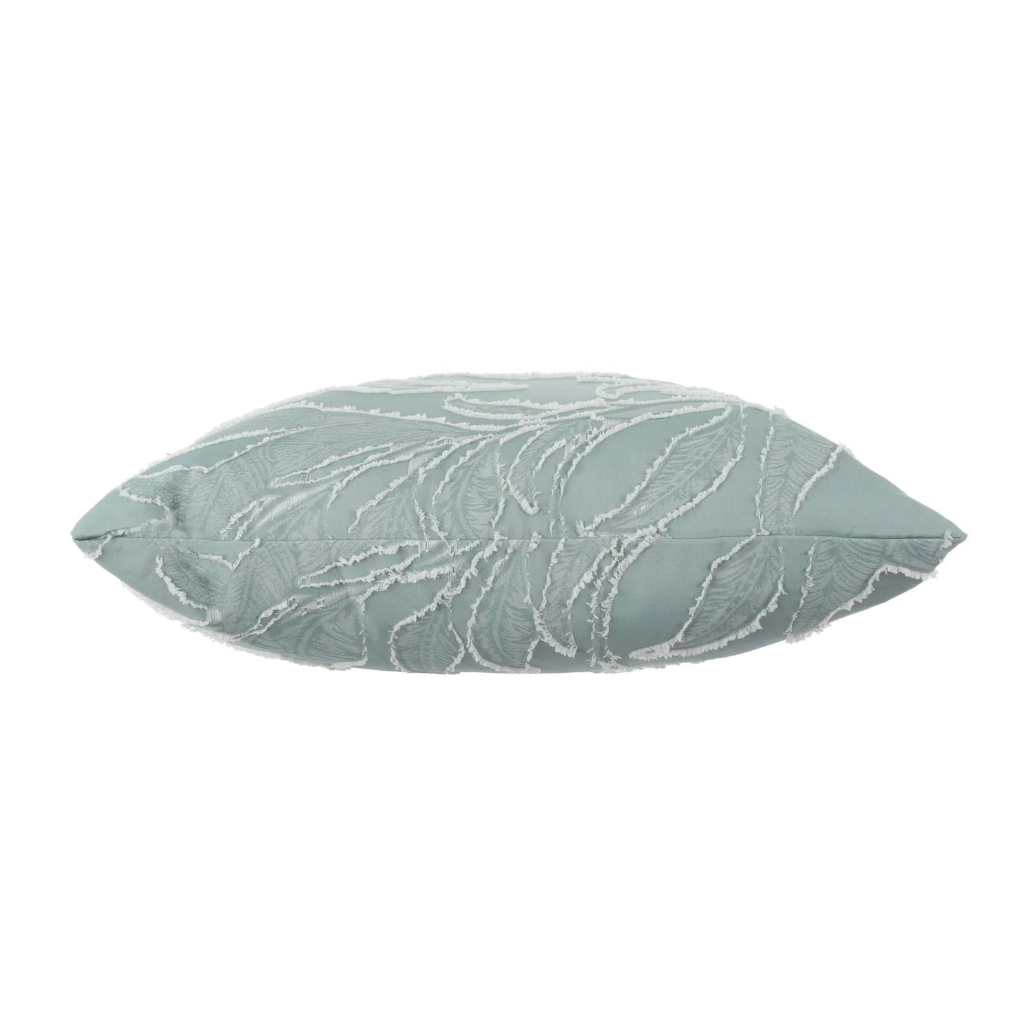 Cuscino divano foglie petrolio 45x45 cm microfibra