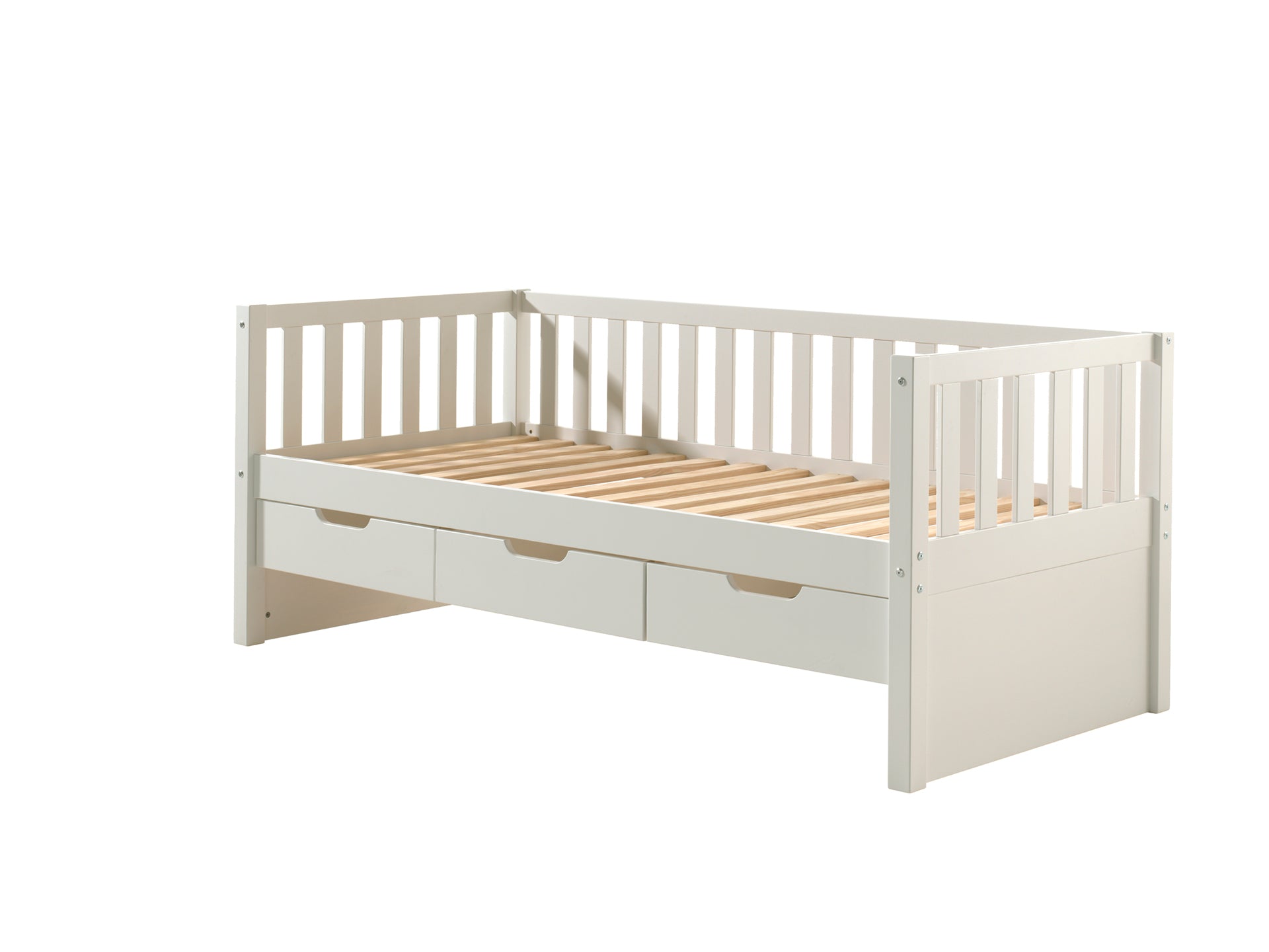 Vipack Fritz Kajuitbed met 3 Laden 90 x 200 cm - Wit