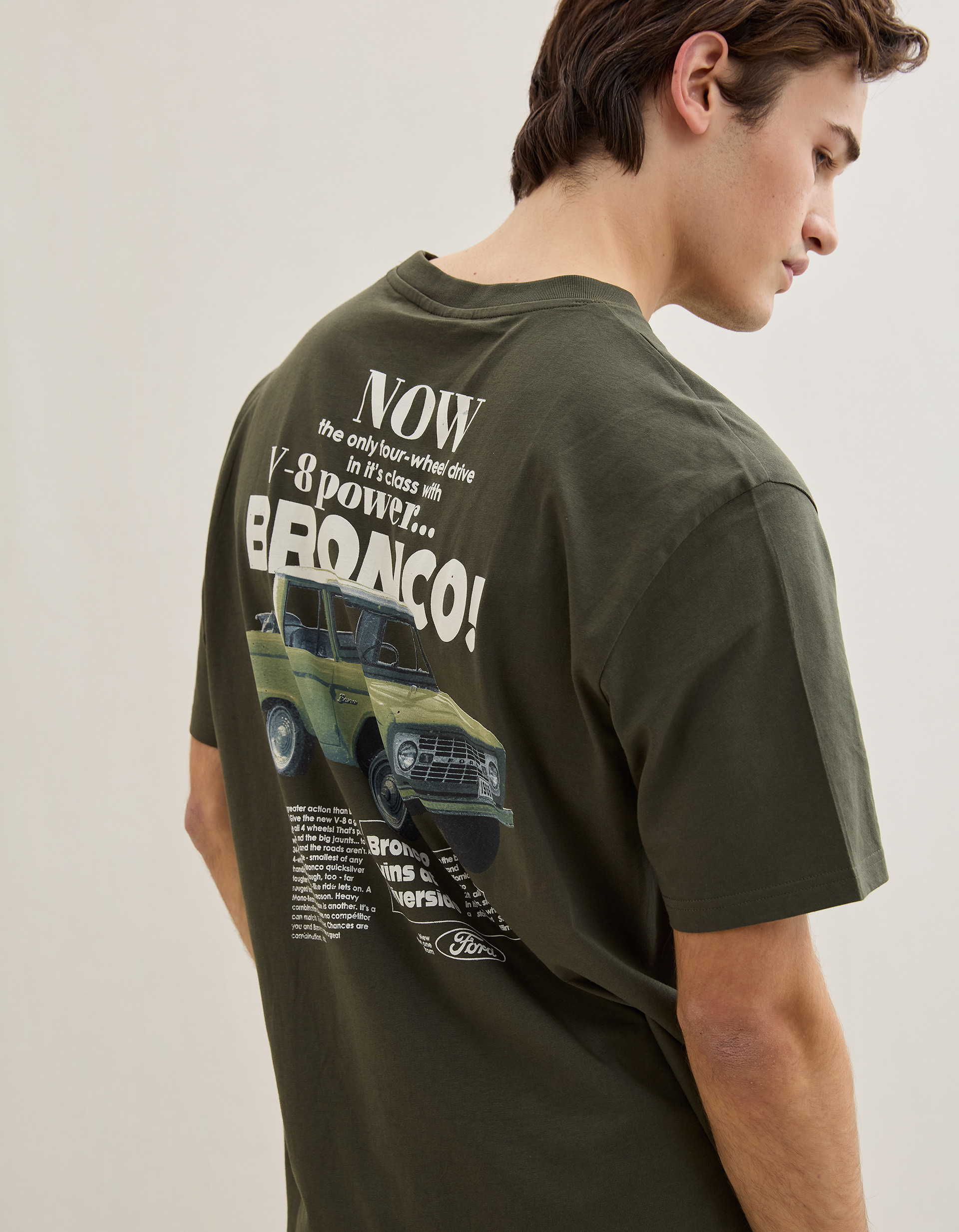 T-shirt, Homem, Verde Escuro
