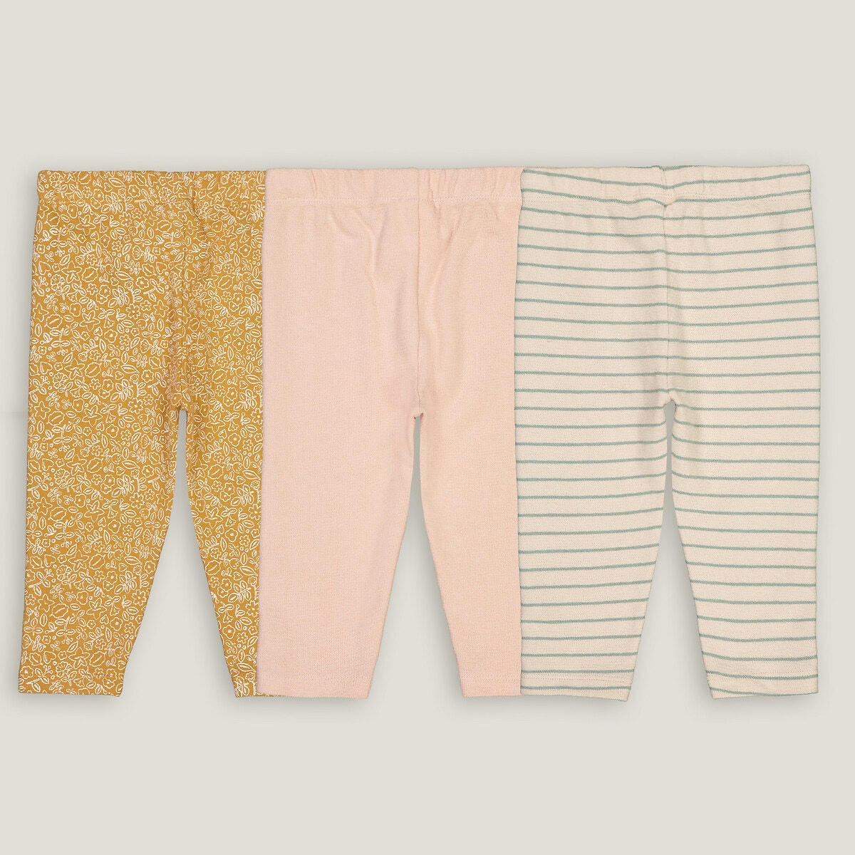 Lot de 3 leggings en coton fantaisie