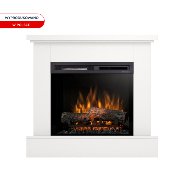 Kominek elektryczny ścienny 23" XHD realistyczny ogień biały Warmtec Jukon